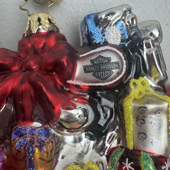 Christopher Radko Harley Davidson Motorcycle DECK THE HARLEY Christmas Ornament - Picture 5 of 11